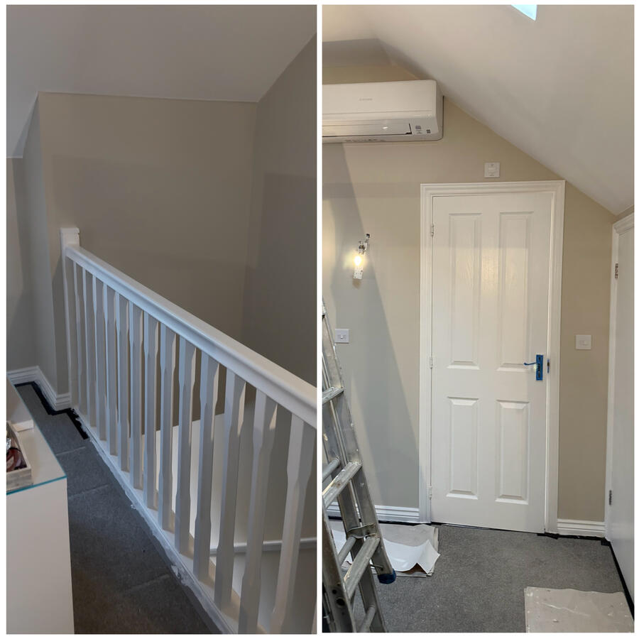 Painted interior walls and ceilings completed in Buckingham property Painted interior walls and ceilings completed in Buckingham property