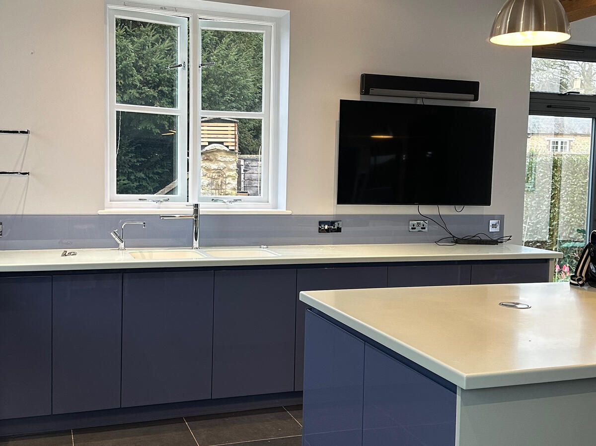 Residential living room and kitchen in Buckingham painted and decorated