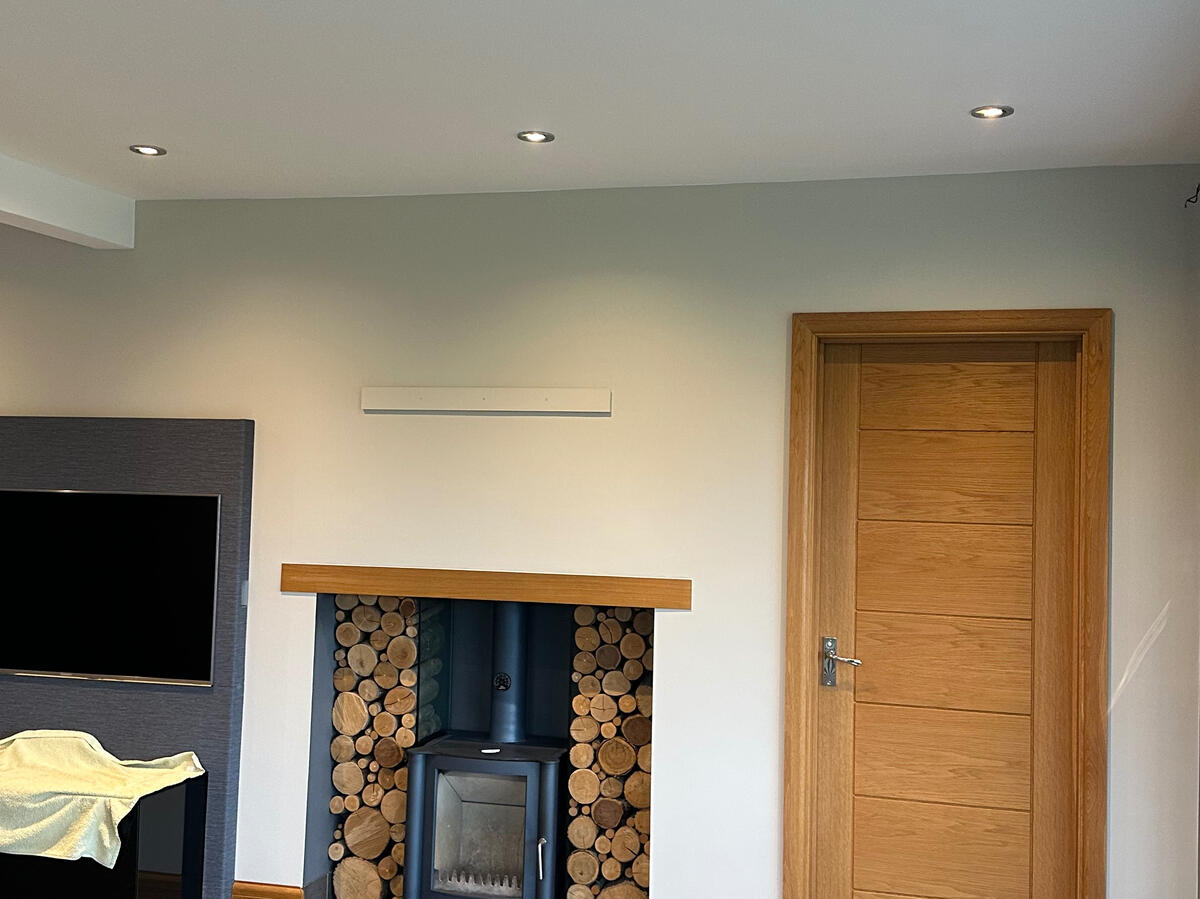 Residential living room and kitchen in Buckingham painted and decorated