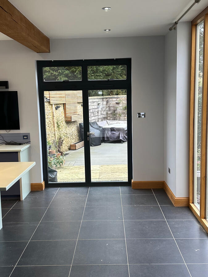 Residential living room and kitchen in Buckingham painted and decorated