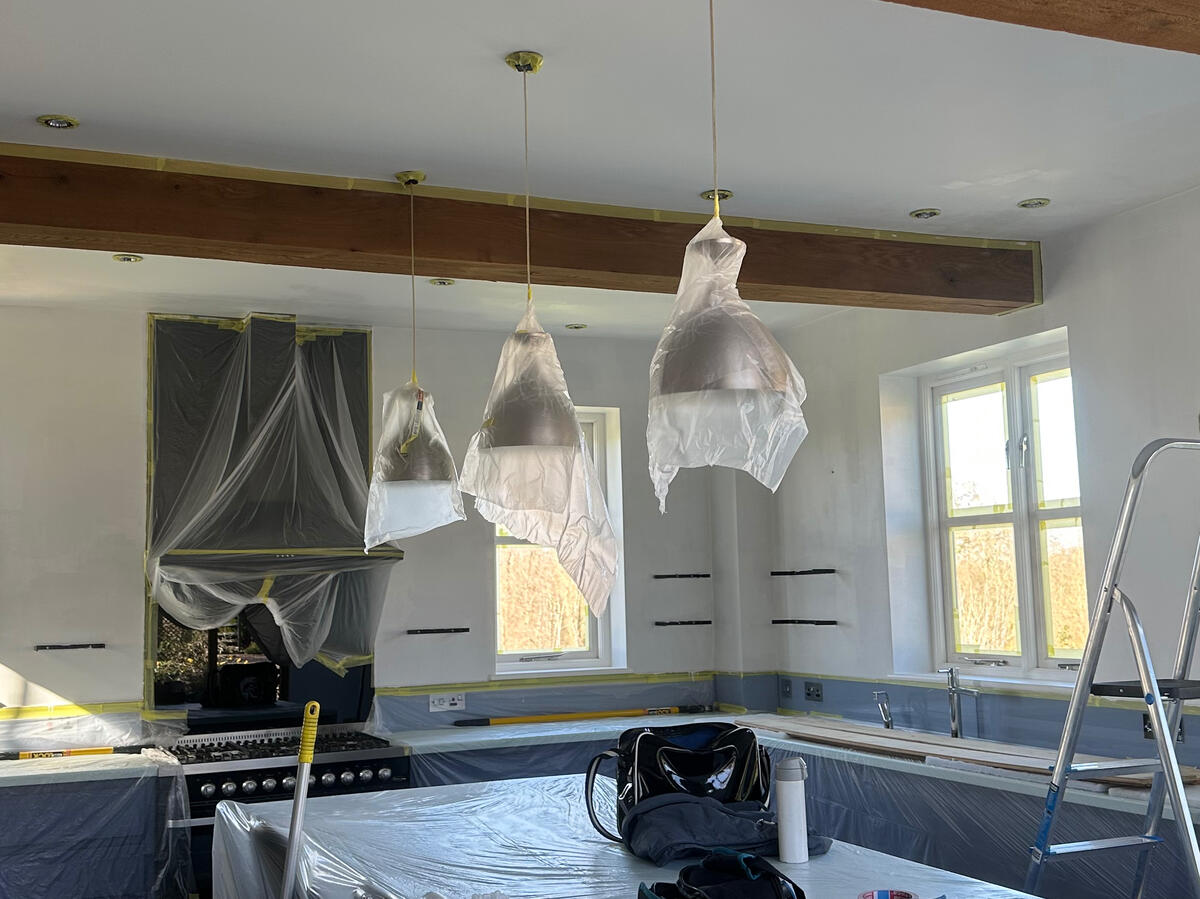 Residential living room in Buckingham painted and decorated