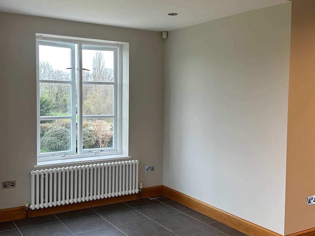 Residential living room and kitchen in Buckingham painted and decorated